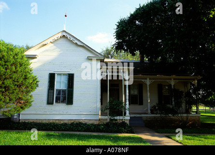 Le Lyndon B. Johnson's boyhood home à Johnson City, Texas. Banque D'Images