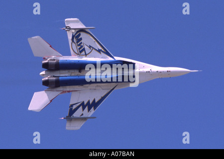 Mig-29M OVT Fulcrum poussée vectorielle affichant les aéronefs de démonstration à Fairford RIAT 2006 Banque D'Images