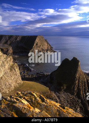 Le valet et l'Falaise paysage côtier près de Rhossili Gower Peninsula South Wales UK Banque D'Images
