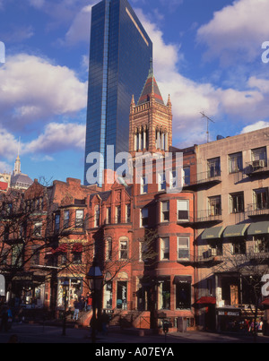 U S A Massachusetts Boston Newbury St John Hancock Tower Banque D'Images