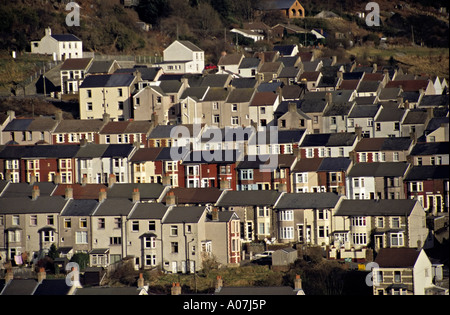 Terrasse maisons Six Bells Abertillery South Wales UK Banque D'Images