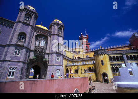 Palais de Pena, Sao Pedro da Penaferrim, municipalité de Sintra, Lisbonne, Portugal District Banque D'Images