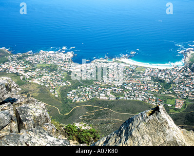 CAPE TOWN AFRIQUE DU SUD Octobre sur la ville Clifton et Camps Bay à partir du haut de la Montagne de la table Banque D'Images