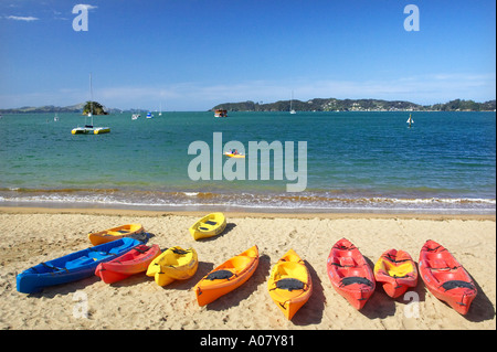 Kayaks Paihia Nouvelle-zélande Northland Banque D'Images