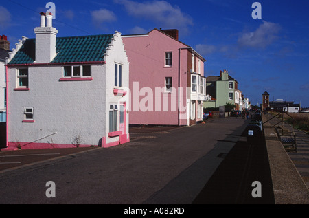 Maison miniature Fantasia Aldeburgh promenade du front de mer Suffolk Angleterre Banque D'Images