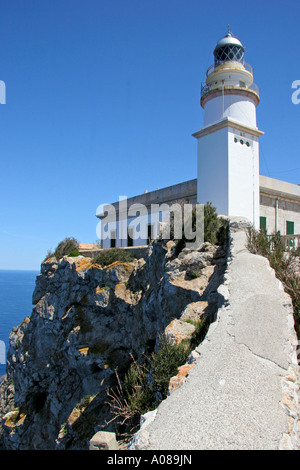 Mallorca Leuchtturm am Cap Formentor, phare de Cap Formentor Banque D'Images