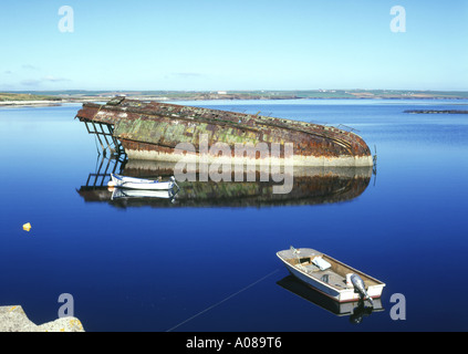 dh 3ème barrière CHURCHILL BARRIÈRES ORKNEY guerre mondiale 2 bloc navire Weddell sons scata Flow défense antisous-marin historique anti-sous-marin ecosse Banque D'Images