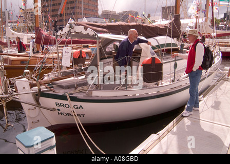 Bateau en bois d'Australie Hobart Tasmanie Festival 2005 Banque D'Images