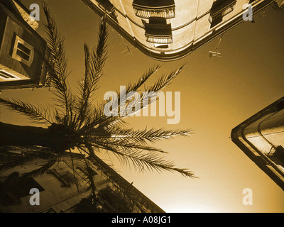 Coin de rue dans la vieille ville de Barcelone Calle Tallers La Raval Espagne Europe Banque D'Images