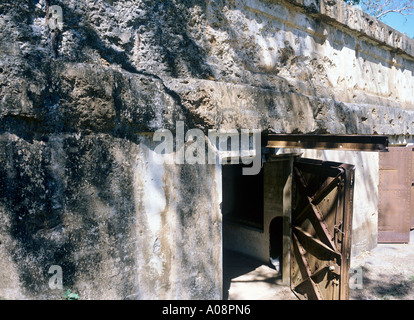 Cours de batterie, de Corregidor, aux Philippines. Banque D'Images