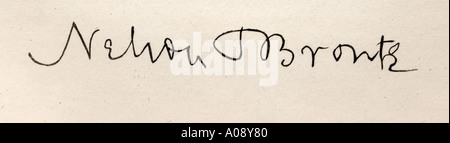La signature de Lord Nelson. Le vice-amiral Horatio Nelson, 1er vicomte Nelson, duc de Bronté, 1758 - 1805. Le commandant de la marine britannique. Banque D'Images