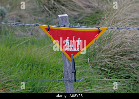 Les mines terrestres Falkland Banque D'Images