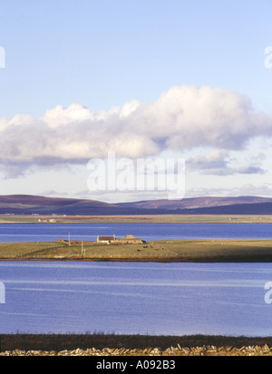 Dh Baie de Firth ORKNEY FIRTH ferme sur l'île de Holm de Grimbister Banque D'Images