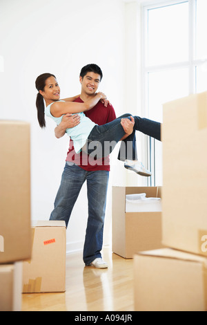 Couple en Condo Banque D'Images