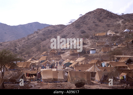Un camp de réfugiés pour les réfugiés Érythréens en Érythrée Harena Banque D'Images