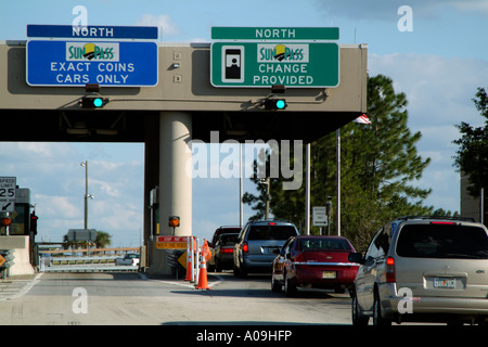 Péage sur l'autoroute. Floride USA Banque D'Images