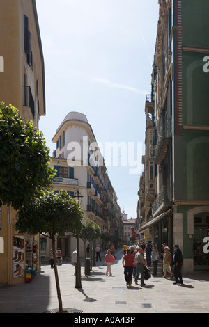 Placa del Marques de Palmer et Calle Colom, Palma, Majorque, Îles Baléares, Espagne Banque D'Images