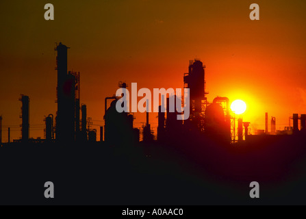 Raffinerie de pétrole à Los Angeles en Californie Banque D'Images