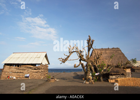 Des abris à sel, Village Kusamba Banque D'Images