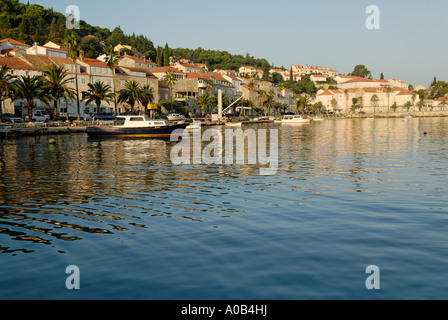 Ville historique de Korcula Lieu de naissance de Marco Polo Korcula island Dalmatie Croatie Banque D'Images