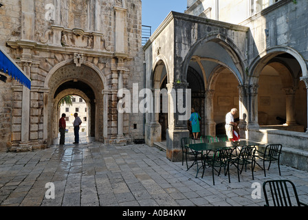 Ville historique de Korcula Lieu de naissance de Marco Polo Korcula island Dalmatie Croatie Banque D'Images