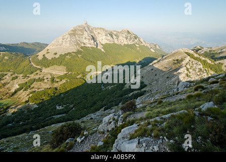 Montagnes karstiques au Parc national Lovcen Monténégro Banque D'Images