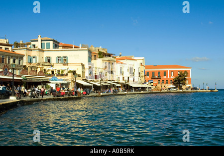 Le Port de Chania Crète Grèce Banque D'Images