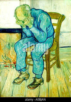 Vincent van Gogh 1853-1890 Pays-Bas néerlandais triste triste triste triste vieil homme 1910 Banque D'Images