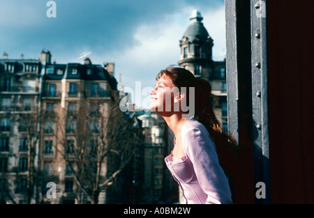 Fotomodell Bruecke Bir Hakeim Seine Paris Frankreich Banque D'Images