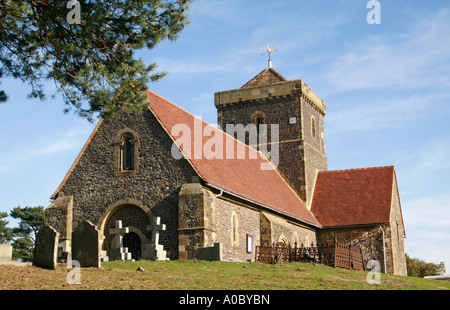 Marthas St sur la colline de Surrey Guildford Chilworth Église England UK Banque D'Images