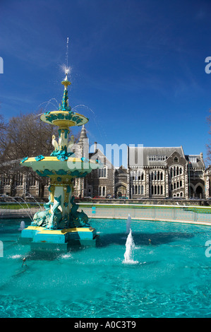 Peacock Fountain Botanic Gardens Christchurch ile sud Nouvelle Zelande Banque D'Images