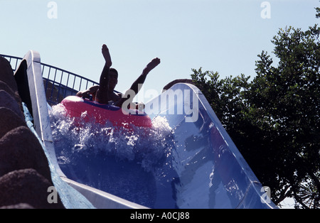 L'aquapark glissant Banque D'Images