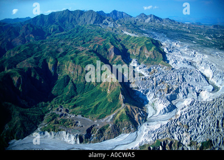 Mt Pinatubo 10 ans après son éruption massive de 1991, à Luzon, aux Philippines. Banque D'Images