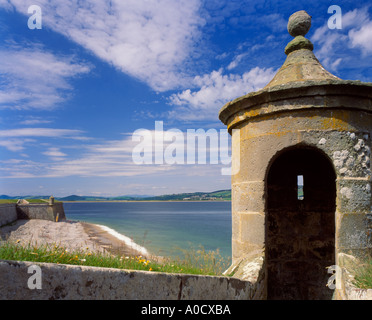 Le fort George, Ardersier, près de Nairn, Highland, Scotland, UK. Vue sur le Moray Firth de Prince Henry Fredericks Bastion Banque D'Images