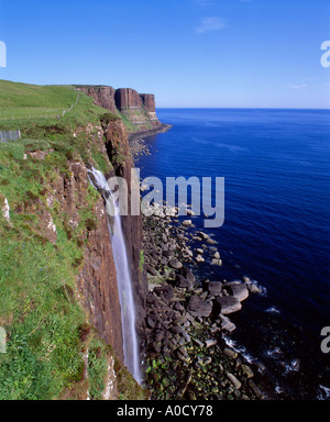 Le Kilt Rock, près d'Oban, la péninsule de Trotternish, île de Skye, Highland, Scotland, UK Banque D'Images