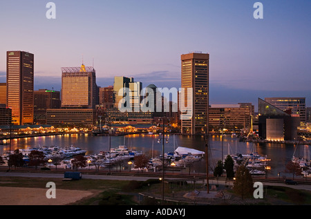 Baltimore, Maryland Port Intérieur du Sud sur Federal Hill Banque D'Images