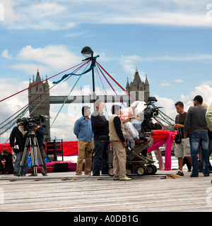 Tournage sur le tournage d'un film de Bollywood à London UK Banque D'Images