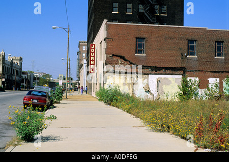 Zone de faible revenu East St Louis Missouri Banque D'Images