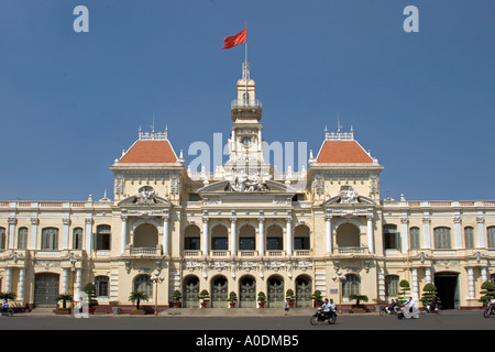 Vietnam Ho Chi Minh City Saigon autochtones Comité ancien Hotel de Ville Hôtel de ville de l'ère coloniale française Banque D'Images