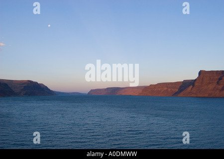 Wallula Gap sur la rivière Columbia, dans le sud-est de Washington Banque D'Images