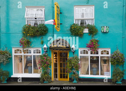 Maison avec façade colorée offrant 'Bed and Breakfast' hébergement à North Square Co Sneem Kerry Eire Banque D'Images