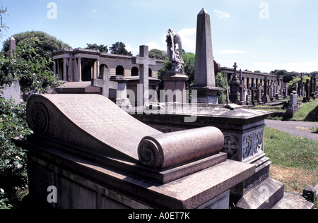 Cimetière Le cimetière de Brompton privé historique dans l'ouest de Londres Banque D'Images