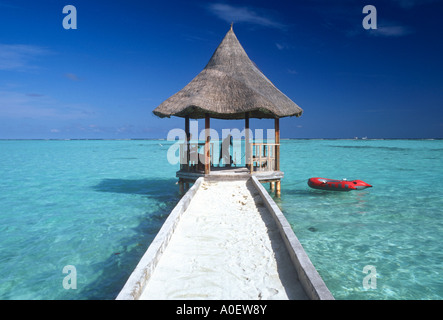Jetée Maldives Banque D'Images