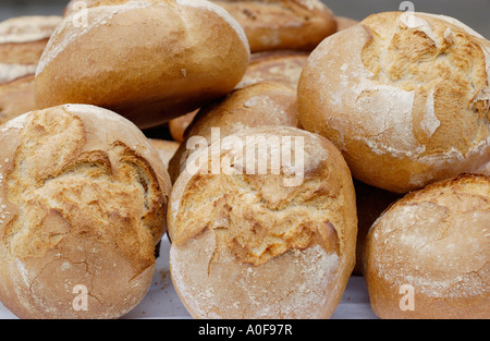 Pains par Carolines du vrai Bread Company de Merthyr Cynog près de Brecon au Pays de Galles Abergavenny annuel Food Festival UK UE GO Banque D'Images