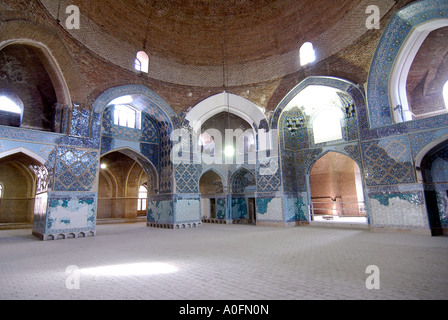 Vue de l'intérieur de Masjid-i Kabud, surnommée la Mosquée Bleue, à Tabriz, Iran Banque D'Images