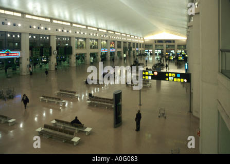 Intérieur de la salle d'embarquement à l'aéroport de Malaga Banque D'Images