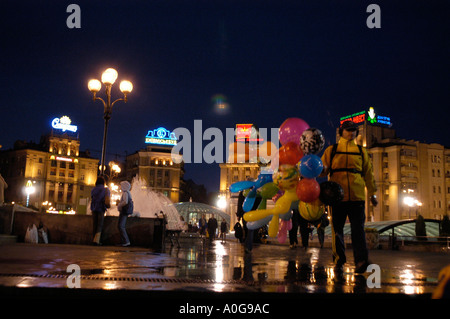 Kiev, Indepedence Square (Majdan) Banque D'Images