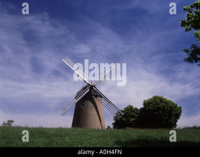 Le seul moulin sur l'île de Wight à Bembridge Banque D'Images