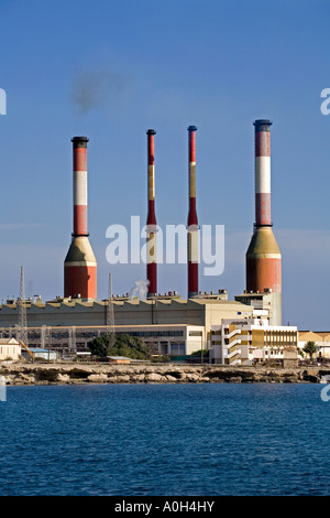 La centrale électrique de Dhekelia, LARNAKA À CHYPRE Banque D'Images