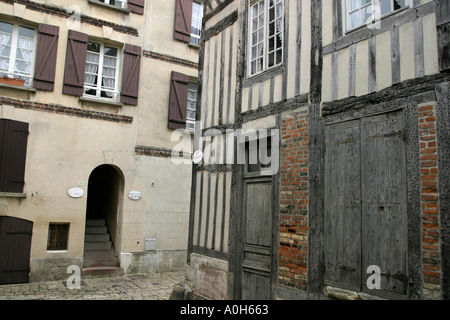 Rue de la prison Honfleur Normandie France Banque D'Images